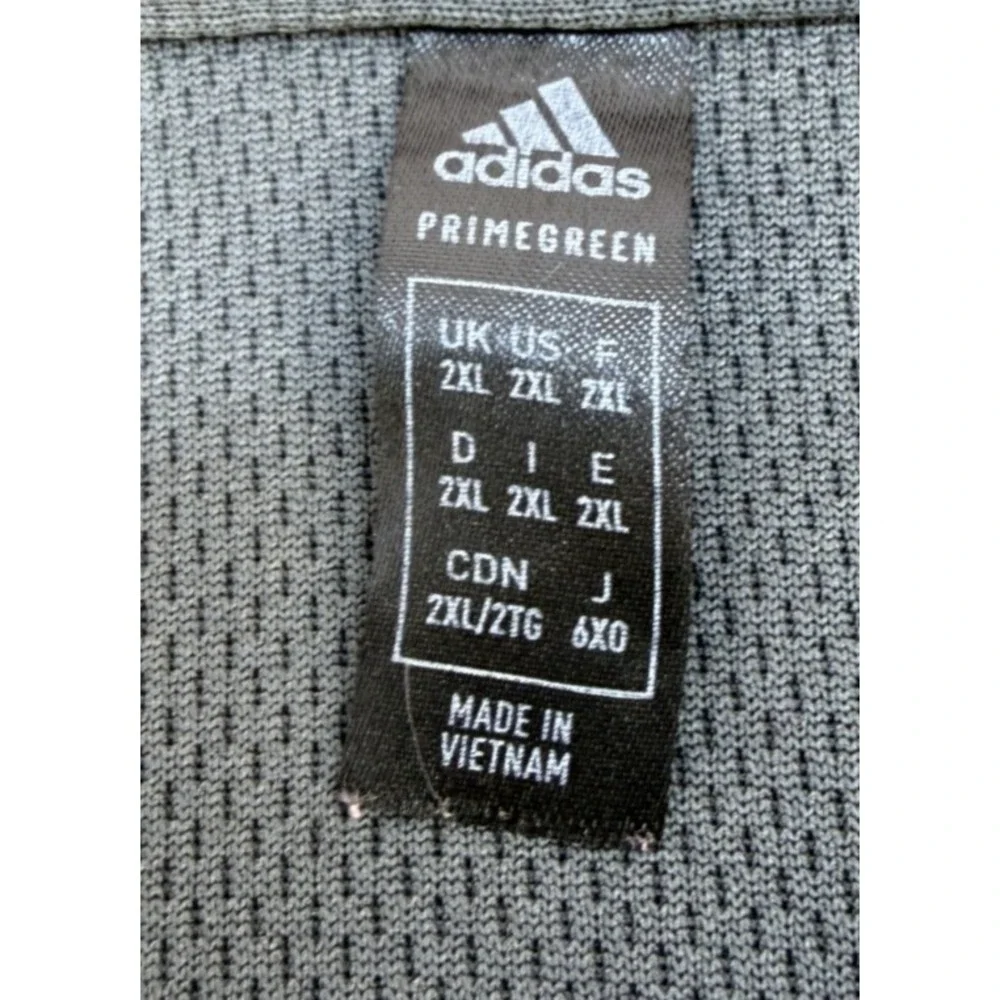 Adidas Prime Green Golf‎ Polo Shirt Mens Golf Shirt Casual Gray XXL 2XL